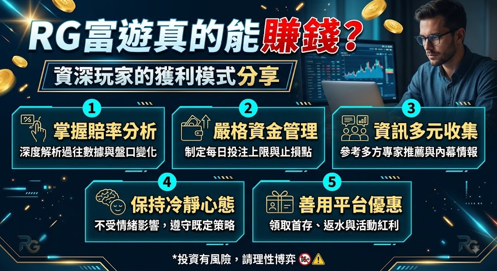 立即解鎖資深玩家的 RG富遊獲利邏輯,掌握真正穩健的贏錢技巧 立即解鎖資深玩家的 RG富遊獲利邏輯,掌握真正穩健的贏錢技巧
